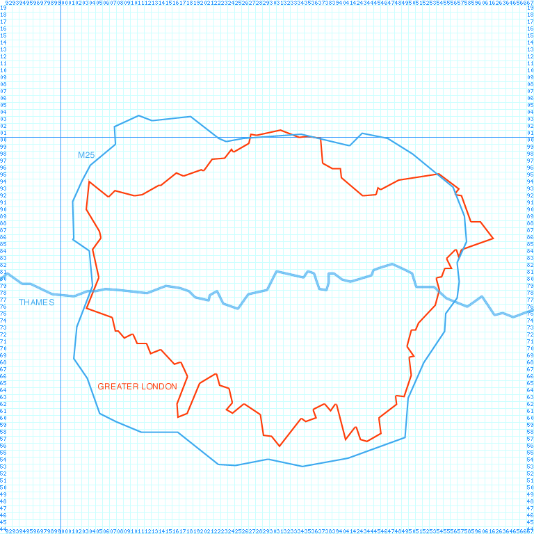 London, Thames, M25, GLC boundary